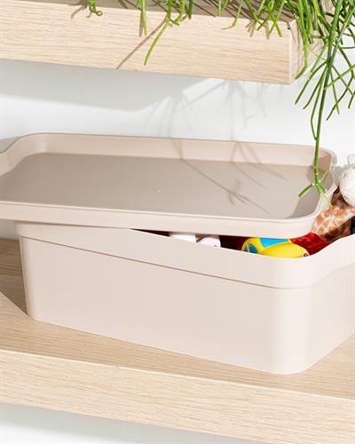 Basıc Кутия За Съхранение 32x11x16 см Бежов