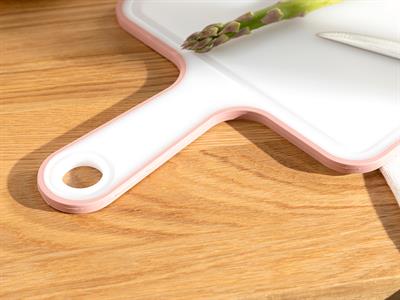 Basic Plastic With Handle Cutting Board 35 cm Dark Pink