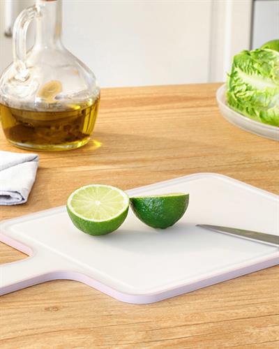 Basic Plastic With Handle Cutting Board 35 cm Powder