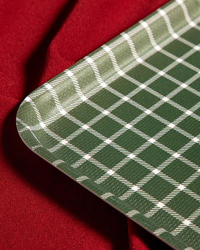 Basic Checked Табла Нехлъзгаща Се, Меламин, Тъмно Зелено, 20X28,5 Cm