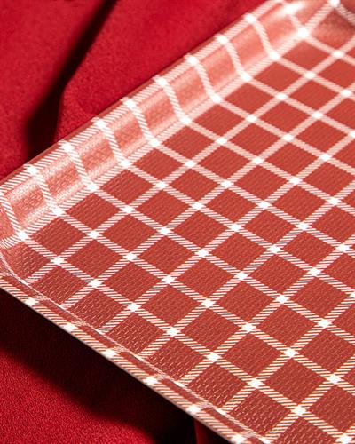 Basic Checked Табла Нехлъзгаща Се, Меламин, Бордо Червено, 20X28,5 Cm