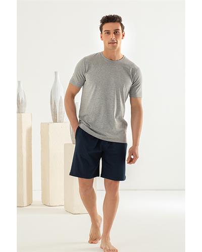 Basic Comfort Комплект Пижама Мъжки, Пенирана Тъкан, Тъмно Синьо, L