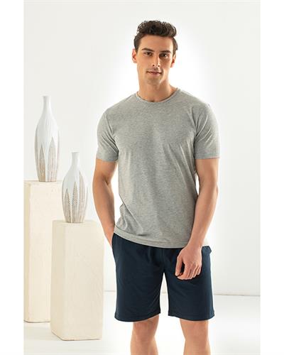 Basic Comfort Комплект Пижама Мъжки, Пенирана Тъкан, Тъмно Синьо, L