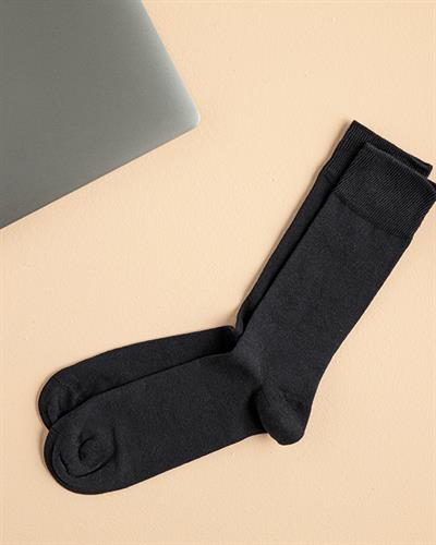 Basıc Cotton Cotton Mens Long Length Sock 40-44 Dark Blue