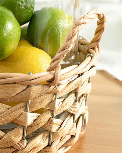 Basket Ваза Стъкло, Прозрачен, 18 X 18 X 16,5 Cm