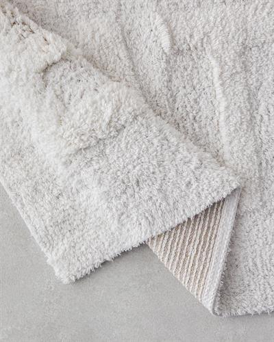 Bath Bliss Постелка За Баня Памучен 50x80 см Бял