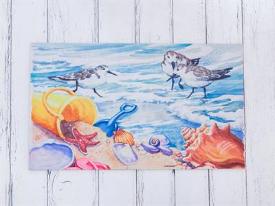 Beach ИЗСТРИВАЛКА Отпечатан Отпечатано 30x18 cm Blue.