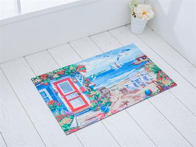 Beach Cottage ИЗСТРИВАЛКА Отпечатано 45x75 cm Blue.