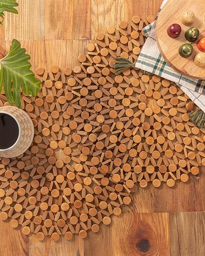 Beaded Американзки Сервиз Бамбук, Кафяво, 38 Cm