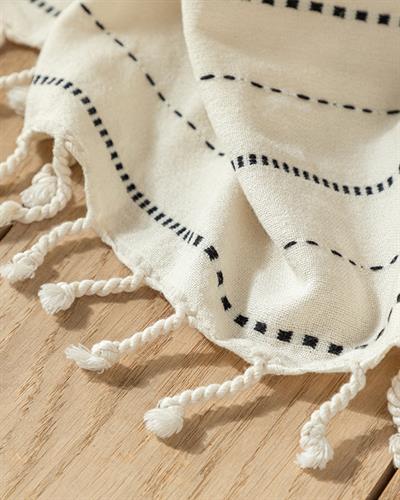 Belicia Шал За Кресло Памучен, Черно, 130 X 170 Cm