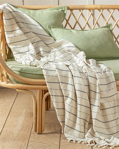 Belicia Шал За Кресло Памучен, Черно, 130 X 170 Cm