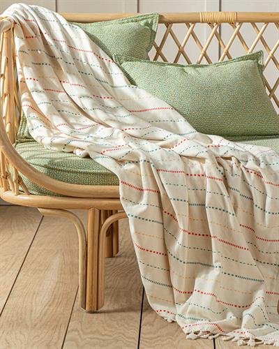 Belicia Шал За Диван Памук 130x170 см Многоцветен