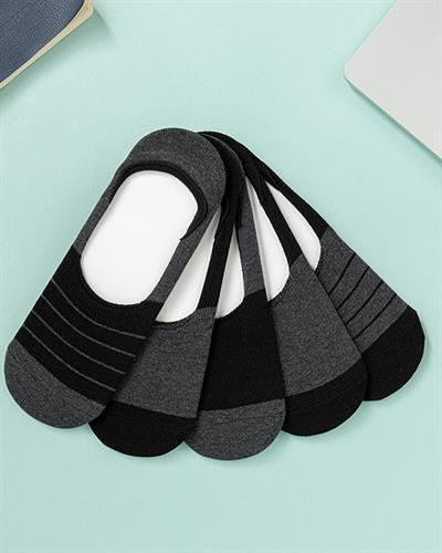 Bellamy Cotton Mens 5 Pcs Ballet Socks 40-44 Anthracite - Black