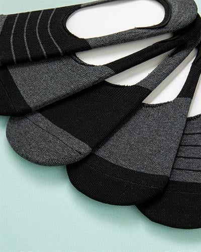 Bellamy Cotton Mens 5 Pcs Ballet Socks 40-44 Anthracite - Black