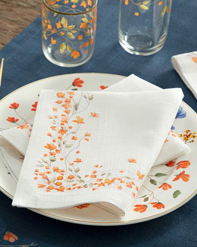 Belleza Салфетки За Гости 2 бр. Полиестер 40x40 Бял