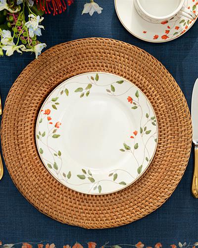 Belleza Чиния За Торта New Bone China, Морско Синьо-Оранжево-Зелено, 20 Cm