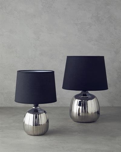 Belva Абажур Керамика 28 см Сребърен.