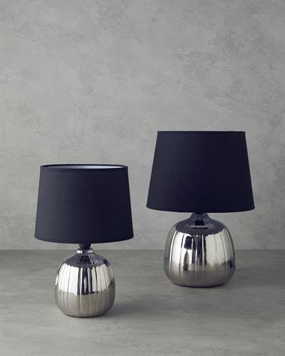 Belva Абажур Керамика 35 см Сребърен.