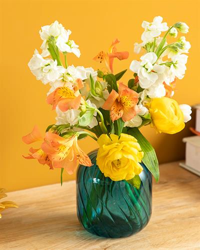 Bety Ваза Жакард С Граници, Тъмно Синьо, 10 X 11 Cm