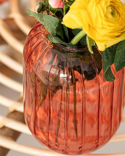 Bety Ваза Жакард С Граници, Розово, 9 X 9 X 15 Cm