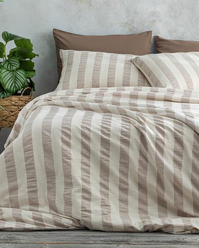 Billowy Спално Бельо Компле Единичен Размер, Gofre, Бежово, 160 X 220 Cm