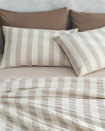 Billowy Спално Бельо Компле Двоен Размер, Gofre, Бежово, 200 X 220 Cm