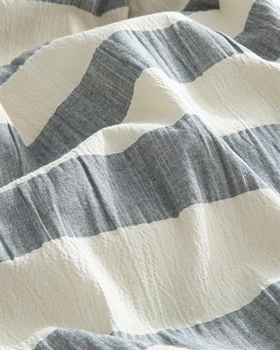 Billowy Спално Бельо Компле Super King Size, Gofre, Тъмно Синьо, 260 X 220 Cm