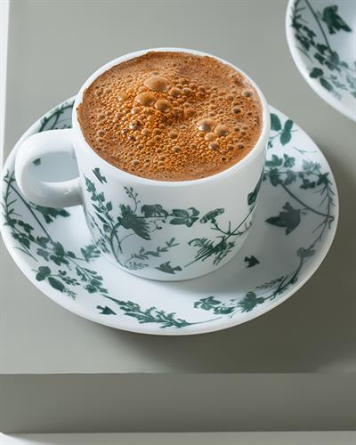 Bird Hill Сервиз За Кафе 4 Бр. За 2 Души, Порцелан, Зелено, 80 Ml