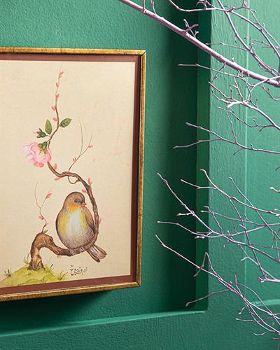 Bird Whisper Картина 18x23 см Златен