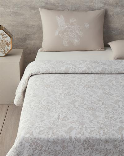 Bird Whisper Комплект Одеяло Пике Двоен С щампа 200x220 см Бежов