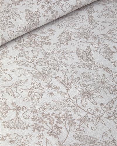 Bird Whisper Комплект Одеяло Пике Двоен С щампа 200x220 см Бежов