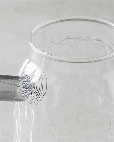 Black Out Borosilicate Water Bottle Transparent