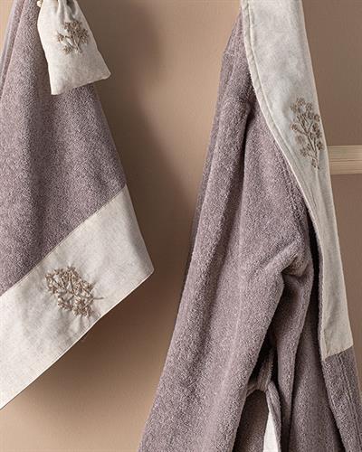 Blade Халат Комплект Бродирани, Памучен, Люляк., S-M