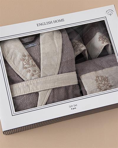 Blade Халат Комплект Бродирани, Памучен, Люляк., S-M