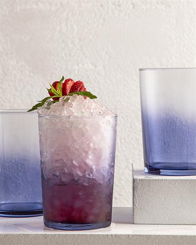 Blanca Чаша За Безалкохолно 3 Бр., Стъкло, Синьо, 0