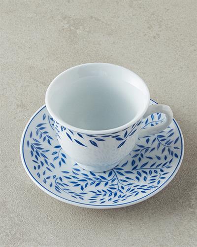 Blatt Porcelain 4 Parça 2 Kişilik Coffee Cup Set 80 ml Dark Blue