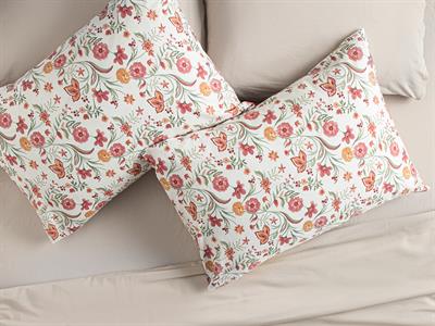 Blissful Garden Калъфка За Възглавница 2 бр. Памучен 50x70 см Розов