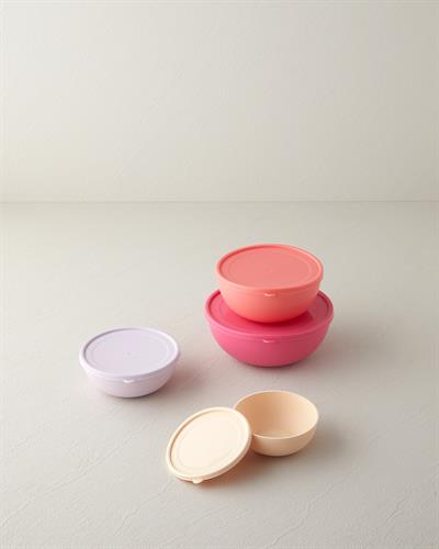 Blitz Кутия За Съхранение 4 бр. Пластмаса 220 мл-428 мл-687 мл-1100 мл Шарен