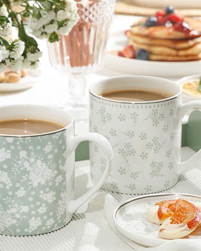 Bloom Чаша 2Бр., New Bone, Бяло-Зелено, 325 Ml