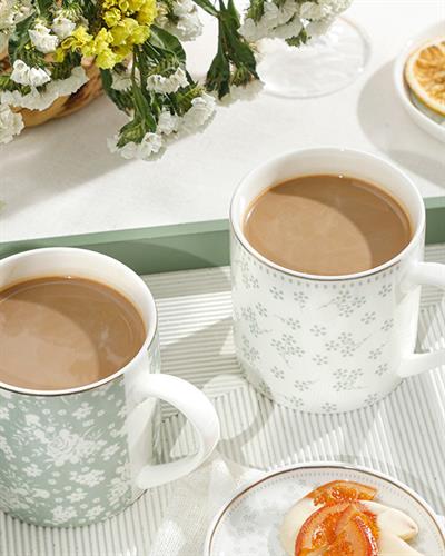 Bloom Чаша 2Бр., New Bone, Бяло-Зелено, 325 Ml