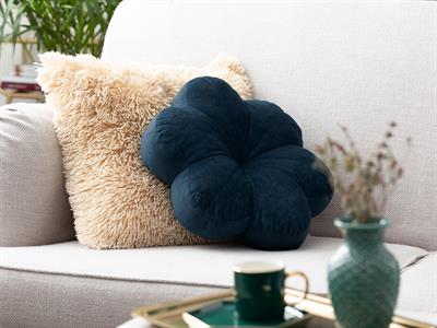 Bloom Декоративна Възглавница Кадифе 40x40 см Морскосин