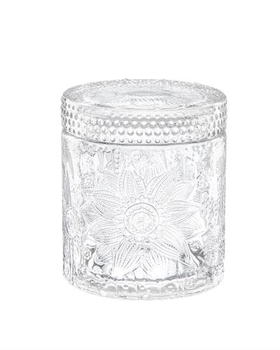 Bloom Glass Sugar Bowl 9x10 cm Transparent