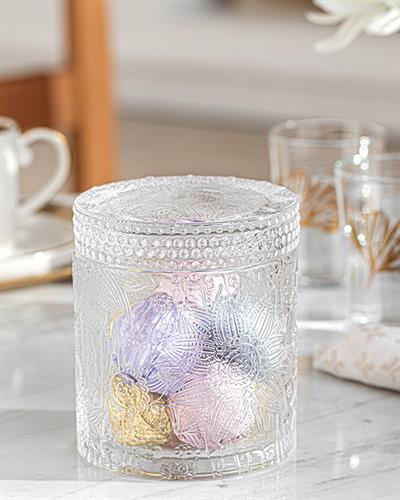 Bloom Glass Sugar Bowl 9x10 cm Transparent