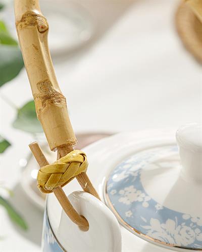 Bloom New Bone Tea Pot 1 Liter White - Blue