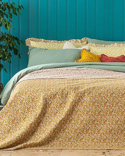 Blooming Summer Универсална Покривка За Легло Двоен Размер, Жълто, 200 X 220 Cm