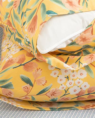 Bloomy Branch Кълъфка За Възглавница 2Бр., Лесно За Гладене, Жълто, 50 X 70 Cm
