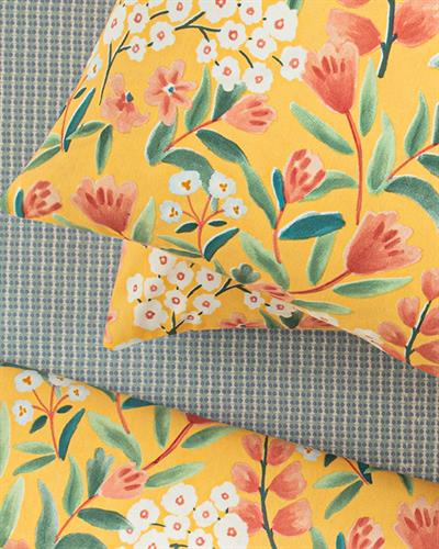 Bloomy Branch Кълъфка За Възглавница 2Бр., Лесно За Гладене, Жълто, 50 X 70 Cm