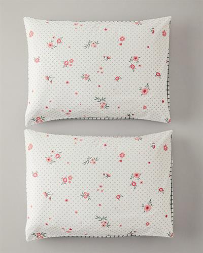 Bloomy Dots Калъфка За Възглавница 2 бр. Памучен 50x70 см Розов