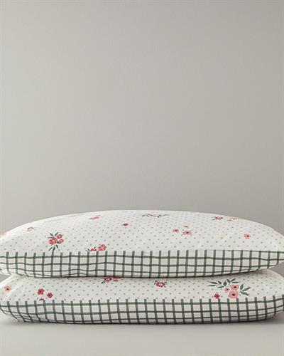 Bloomy Dots Калъфка За Възглавница 2 бр. Памучен 50x70 см Розов