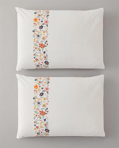 Bloomy Lines Кълъфка За Възглавница 2Бр., Памучен, Жълто, 50 X 70 Cm